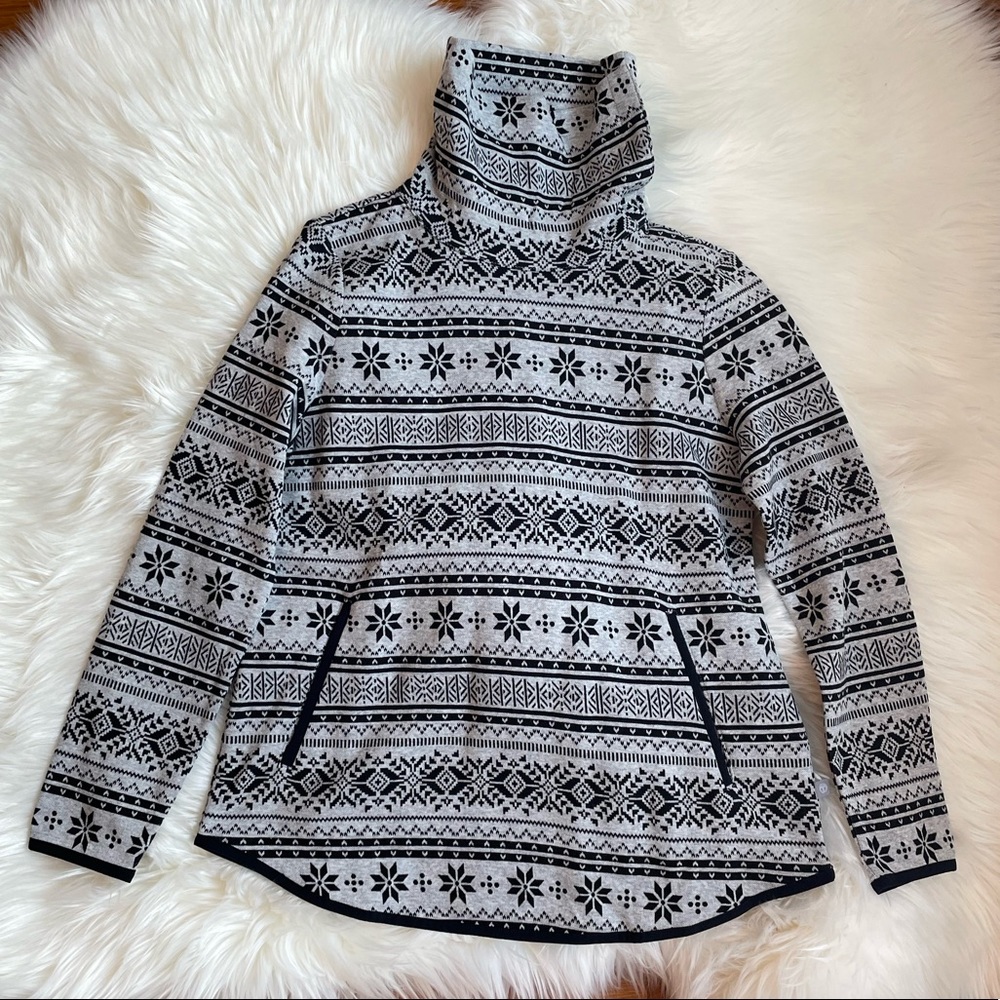 Talbots Split Neck Pullover- Winter Wonderland Fa… - image 2